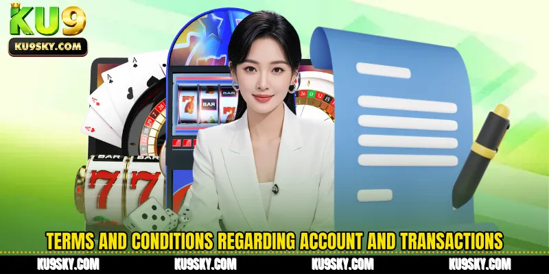 Terms and Conditions regarding account and transactions